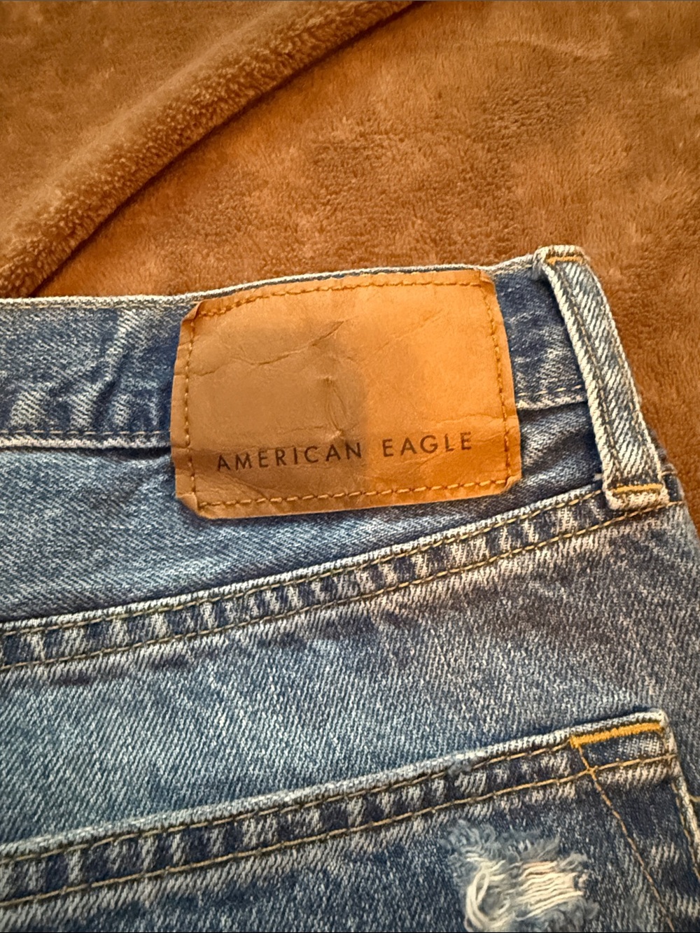 American Eagle Outfitters Ripped Light Blue Denim Shorts - Picture 3 of 4